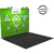 10ft QuickZip Straight portable trade show display shown on reversible flooring tiles alternating between black and gray carpet finishes