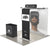 Portable 10ft QuickZip Bridge trade show booth with virtual reality headset imagery and sleek black accents