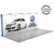 Angled view of 20ft Perfect Pop Straight Display on grey and black tile flooring finish, providing contrast and modern visual impact.