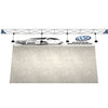 Overhead view of 20ft Perfect Pop Straight Display on light flooring showing frame layout and exhibit space depth.
