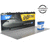 20ft QuickZip Straight Display on grey vs black flooring with wide tension-fabric wall and counter for professional trade-show setups.