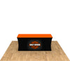 Straight-on view of 6ft Ultra-Fit Table Throw showcasing fitted edges and seamless coverage ideal for trade show booths and marketing tables.