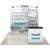 Compact 8ft QuickZip Max Straight trade show display kit with fabric backdrop, monitor mount, and matching counter.
