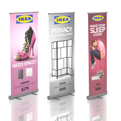 electronic standing banners